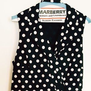 CROFT & BARROW 50s STYLE Dress Polka Dot Sz 16 Pin Up Sexy